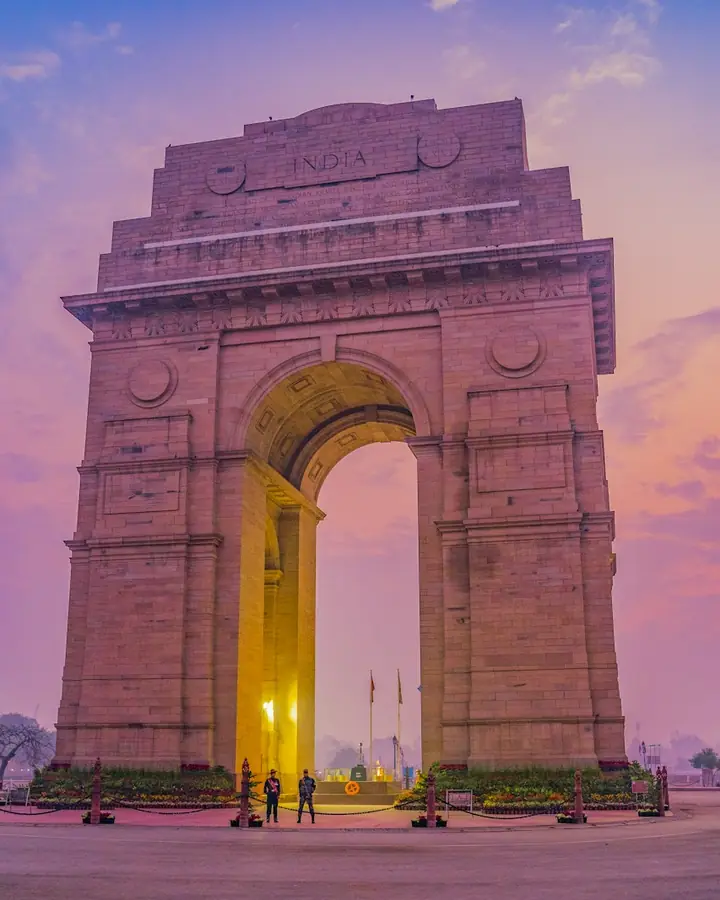 India Gate in New Delhi at dusk
